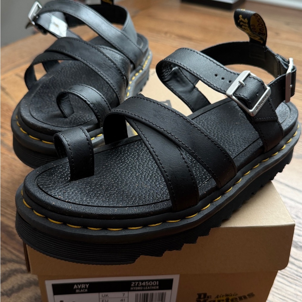 Dr. Martens Black Strappy Sandals - Picture 2 of 6